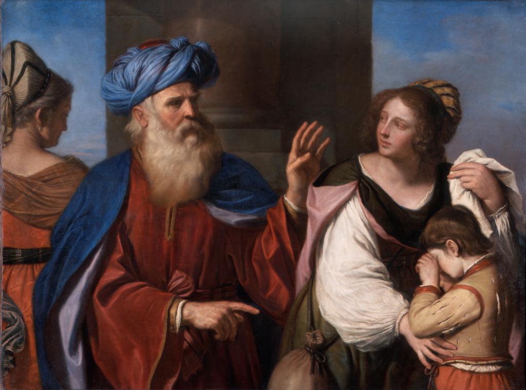 Guercino Abramo ripudia Agar e Ismaele