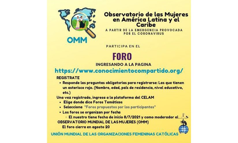 Foro OMM 20 agosto 2021